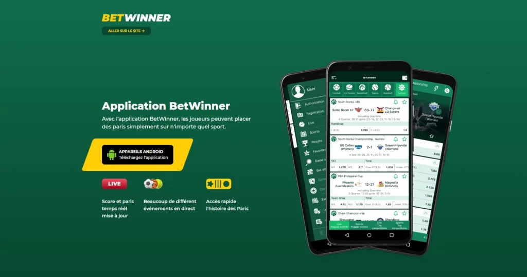 Application mobile BetWinner